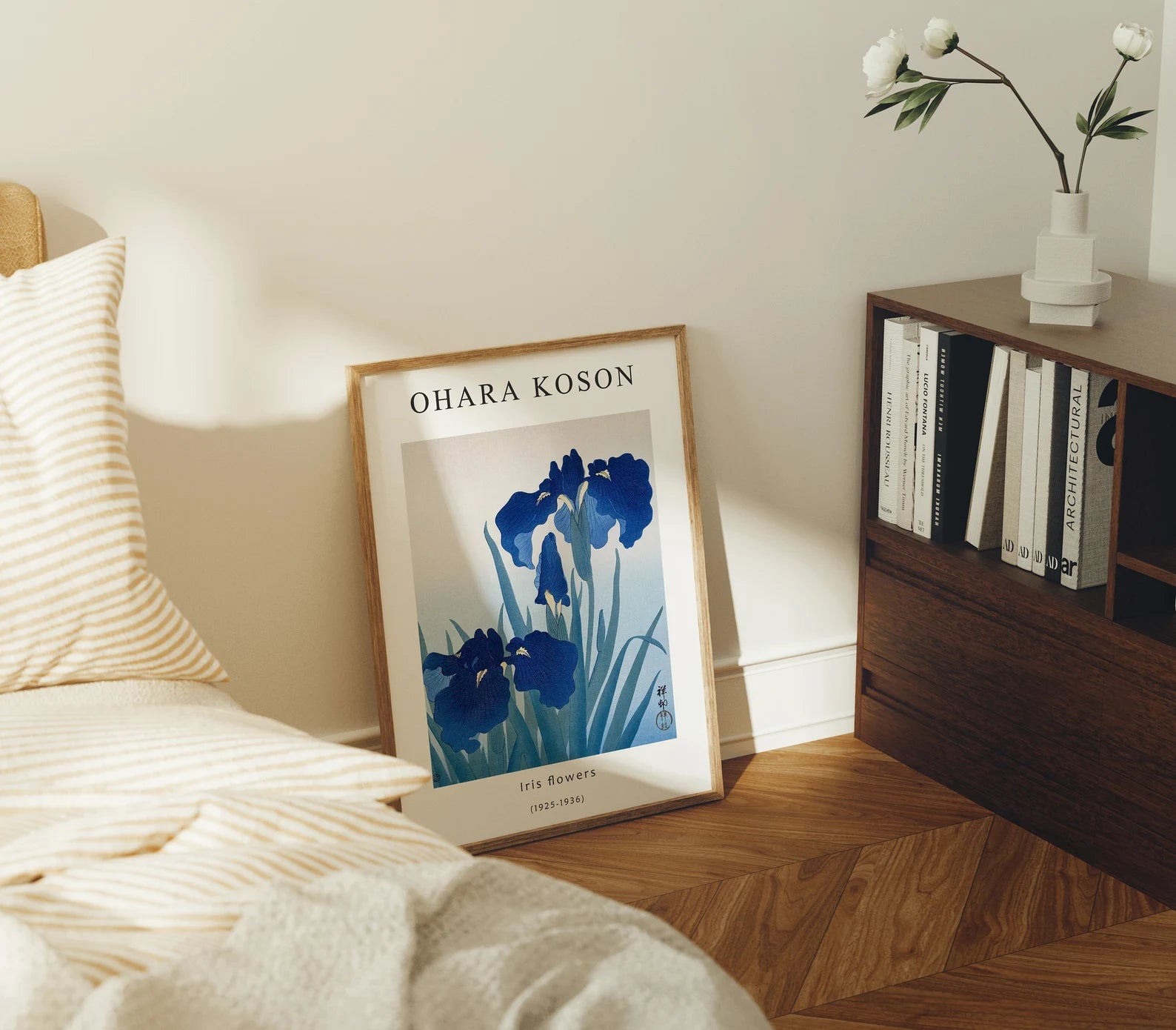 Vertical 3x4 Bedroom Frame Mockup With Sunlight