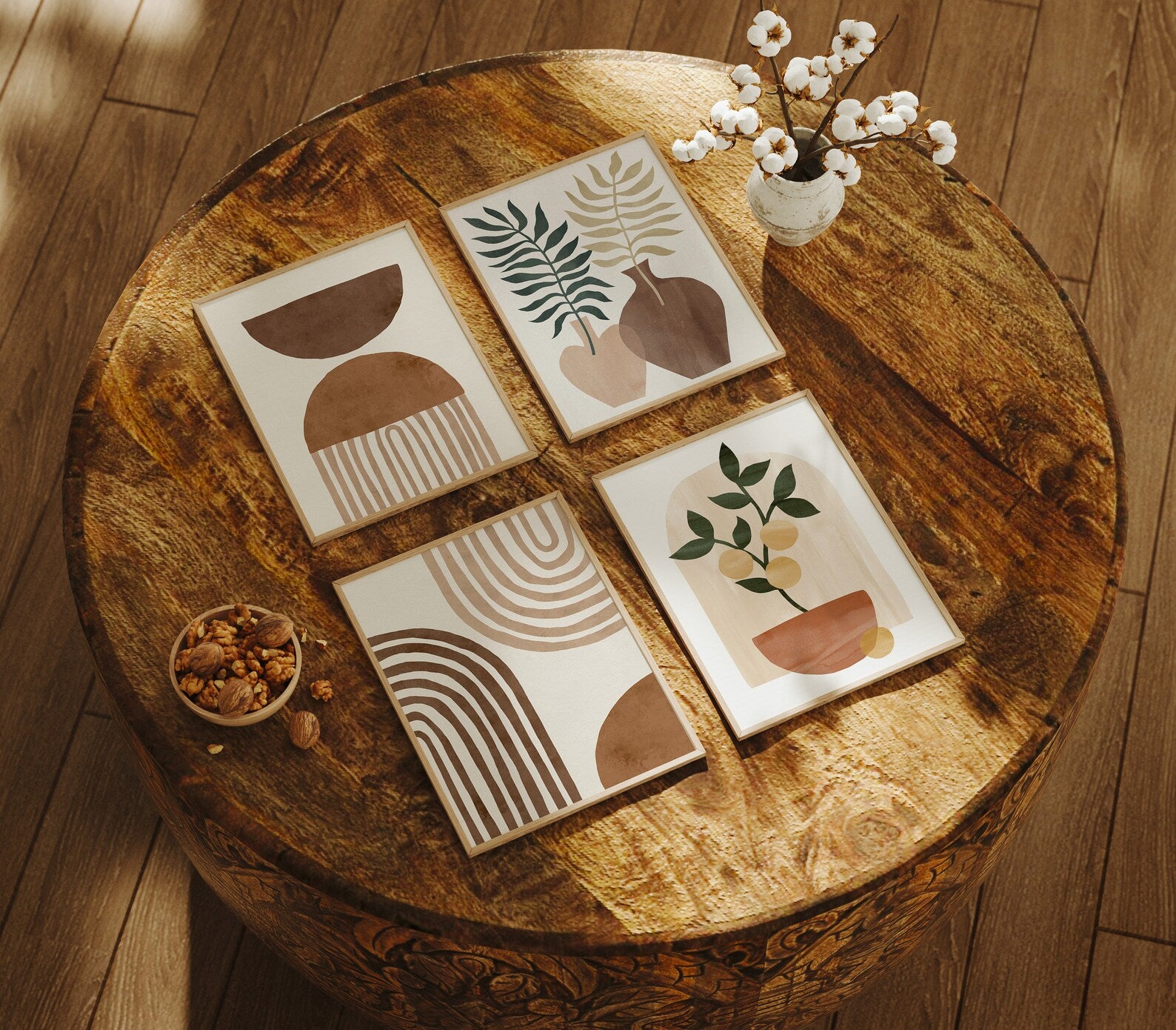 4 Vertical 3x4 Frames Mockup With Sunlight