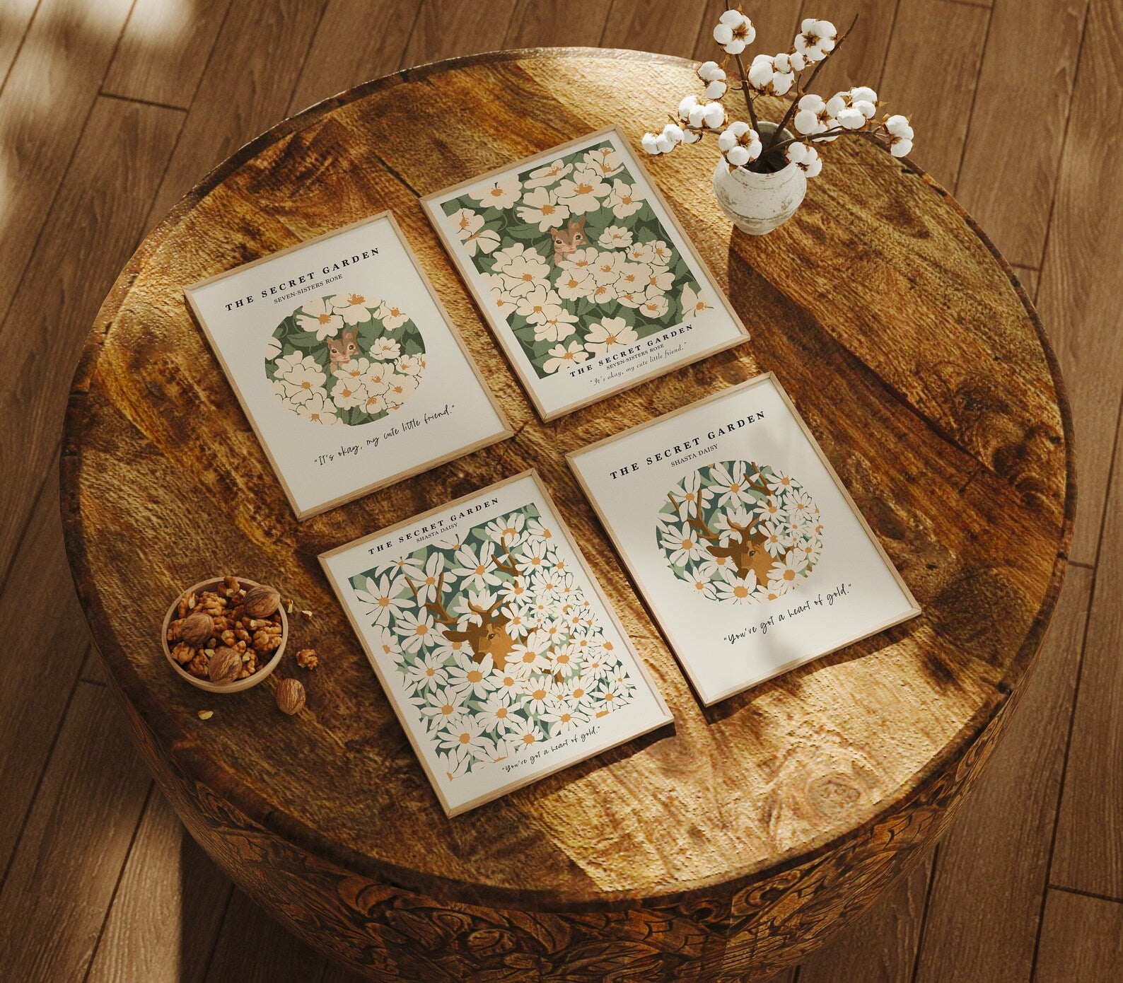 4 Vertical 3x4 Frames Mockup With Sunlight