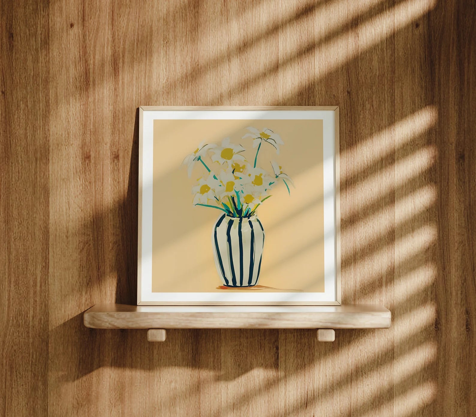 Square Frame Mockup With Sunlight