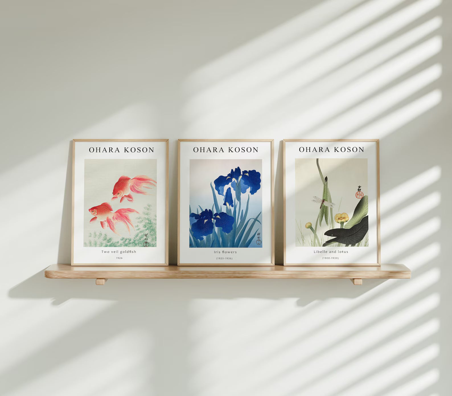 3 Vertical 3x4 Frames Mockup With Sunlight