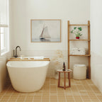 Horizontal 4x3 Bathroom Wall Frame Mockup