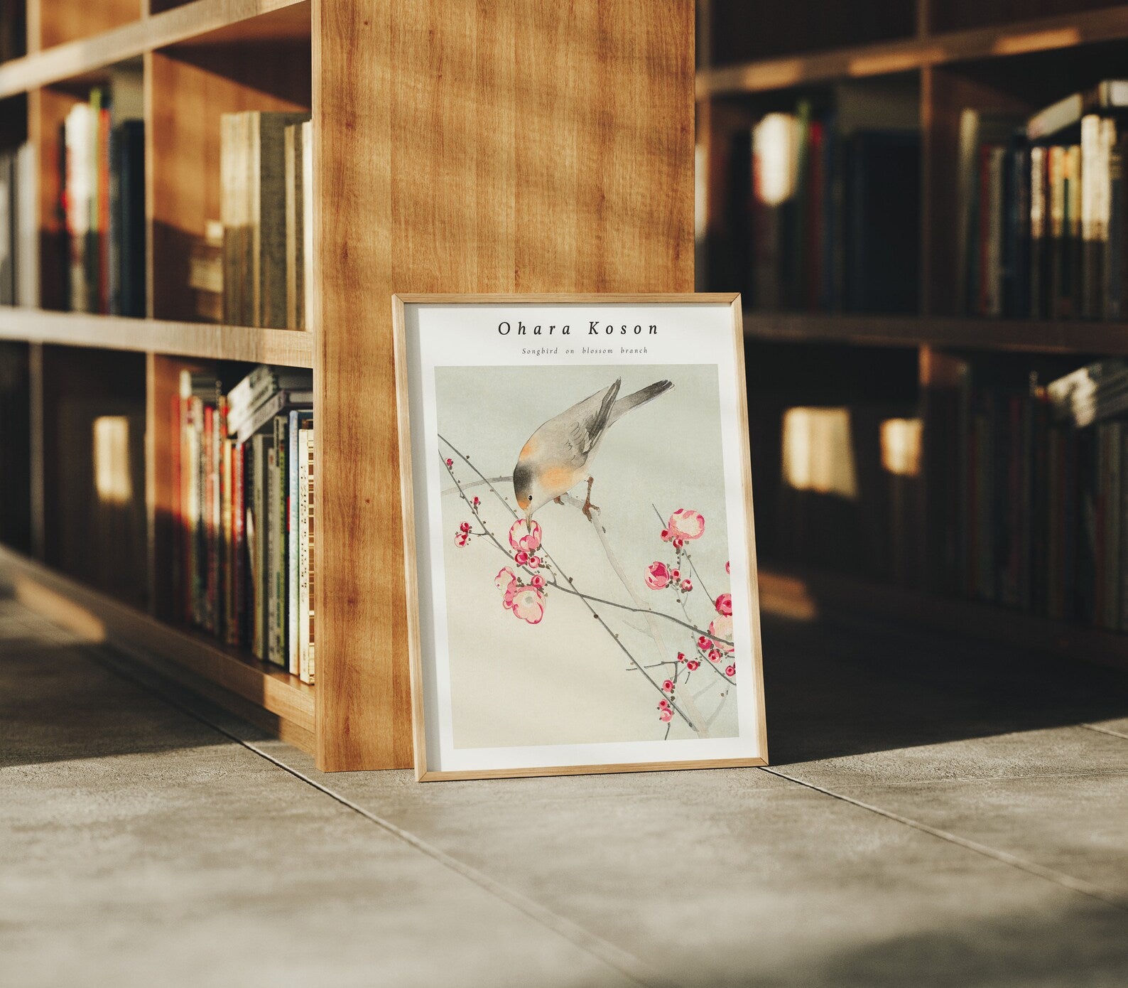 Vertical 3x4 Library Frame Mockup With Sunlight