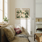 Horizontal 4x3 Wall Frame Mockup With Sunlight