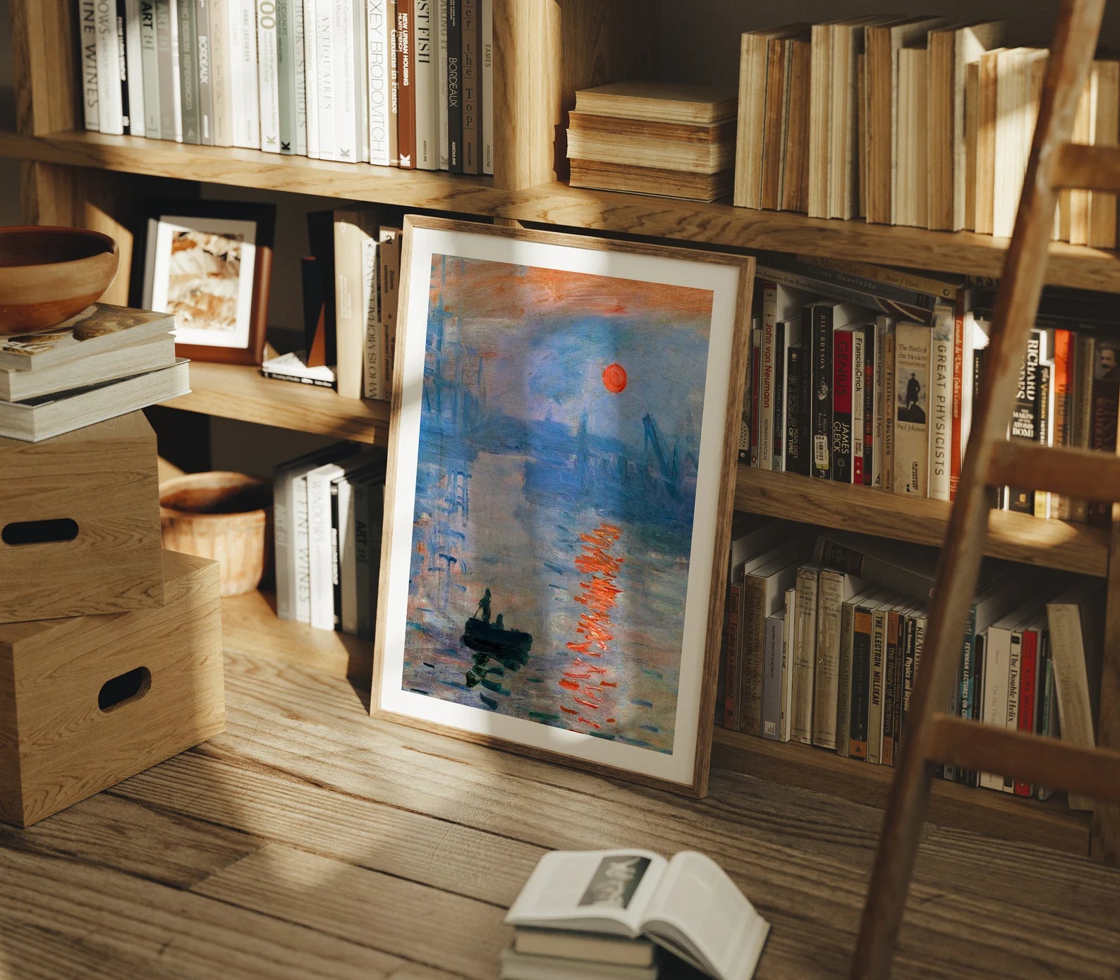 Vertical 3x4 Library Frame Mockup With Sunlight