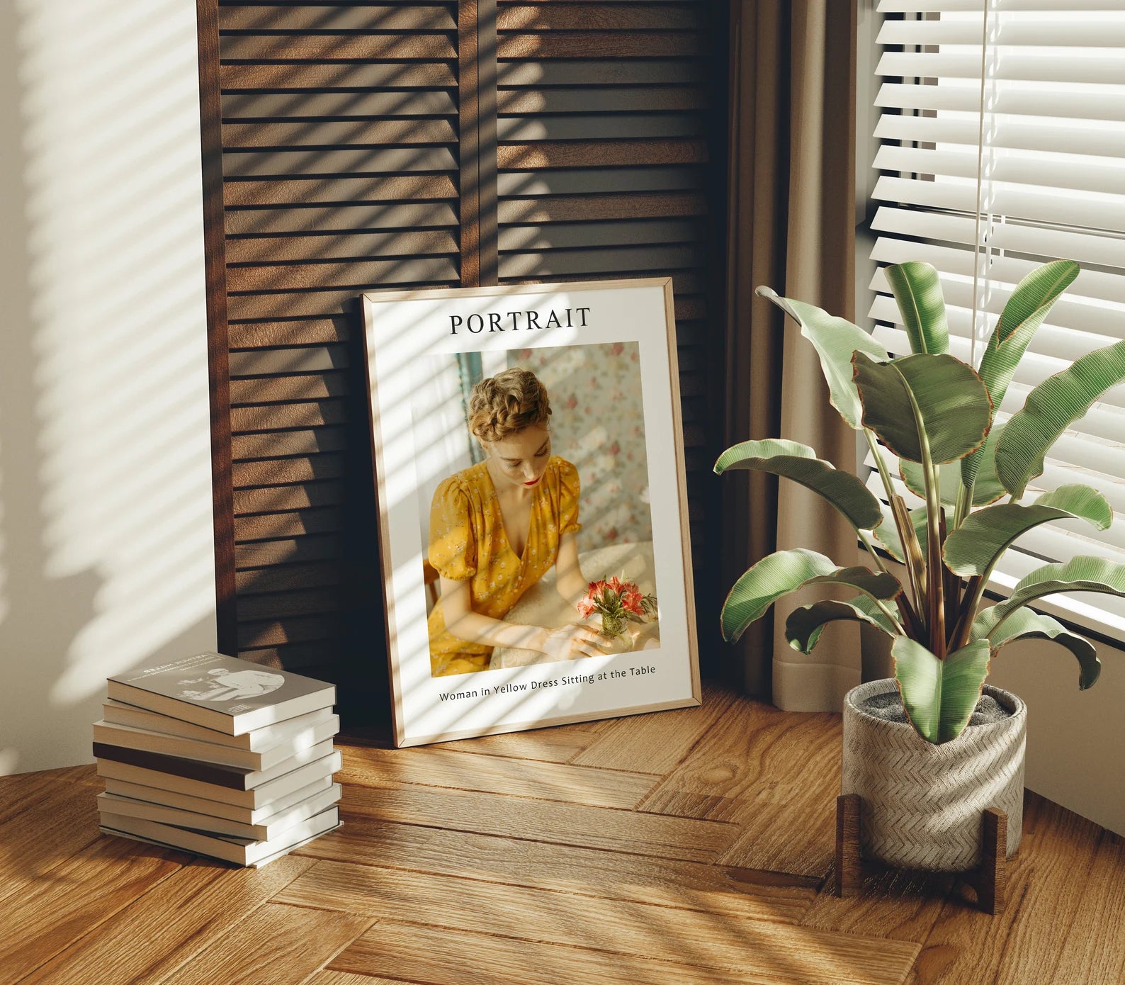 Vertical 3x4 Frame Mockup With Sunlight