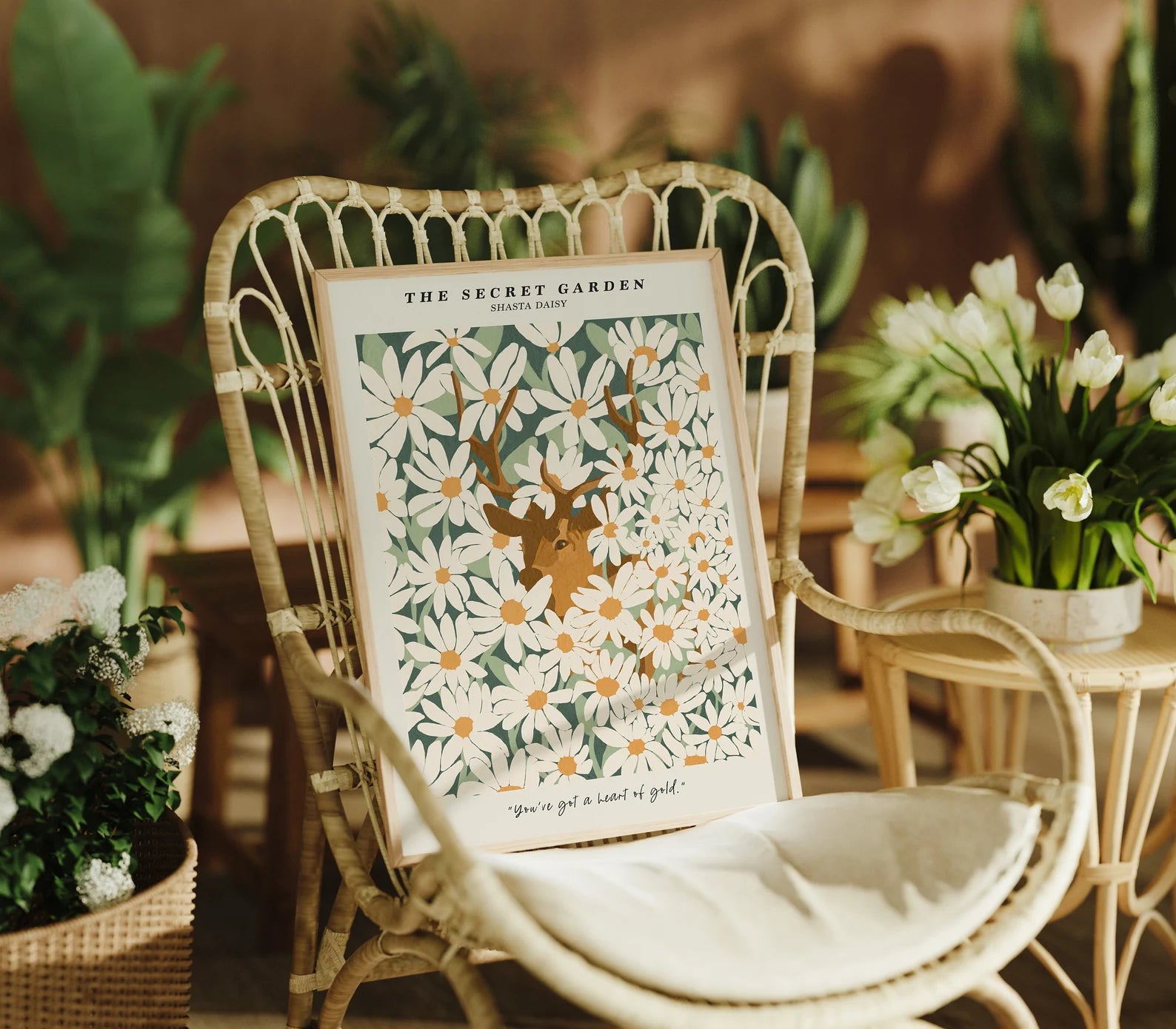 Vertical 3x4 Frame Mockup With Sunlight