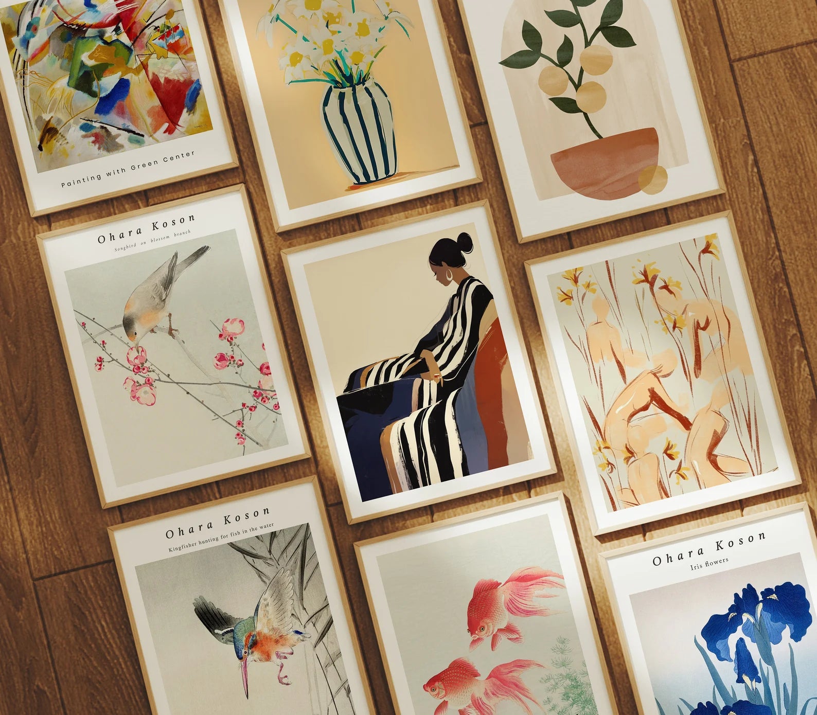 9 Vertical 3x4 Frames Mockup