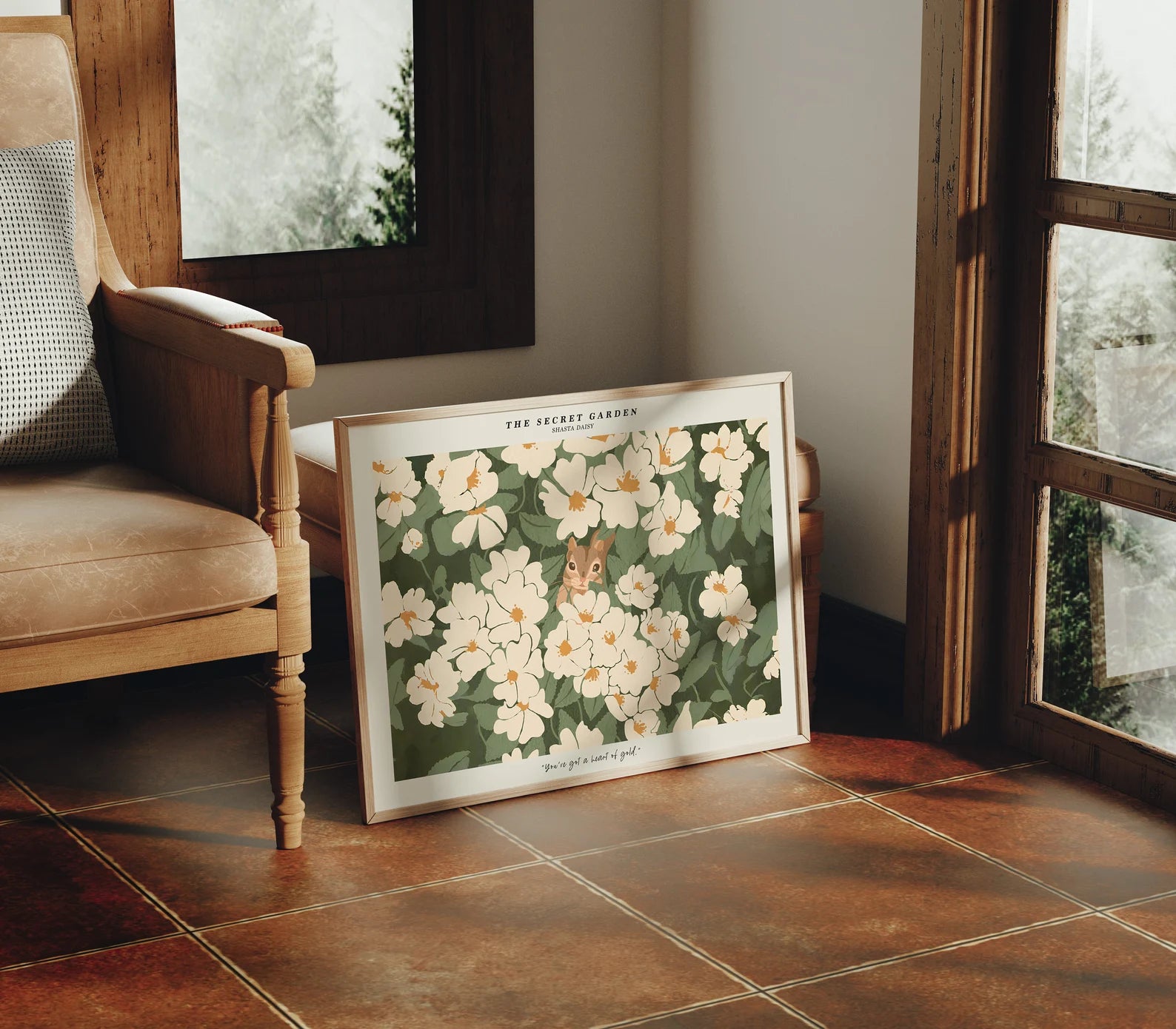 Horizontal 4x3 Frame Mockup With Sunlight