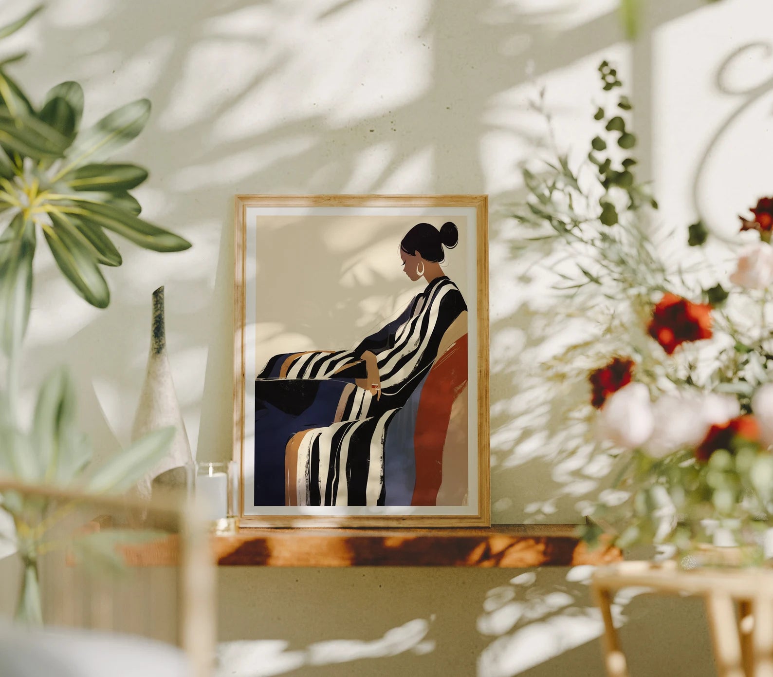 Vertical 3x4 Frame Mockup With Sunlight