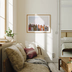 Horizontal 4x3 Wall Frame Mockup With Sunlight