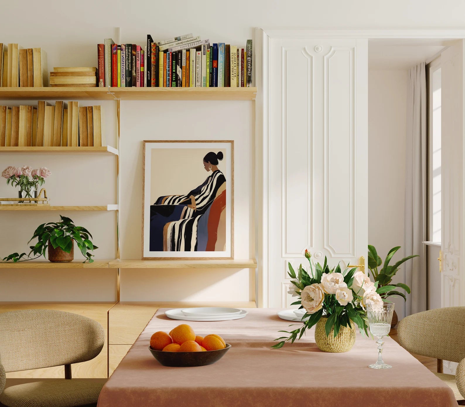 Vertical 3x4 Dining Table Frame Mockup