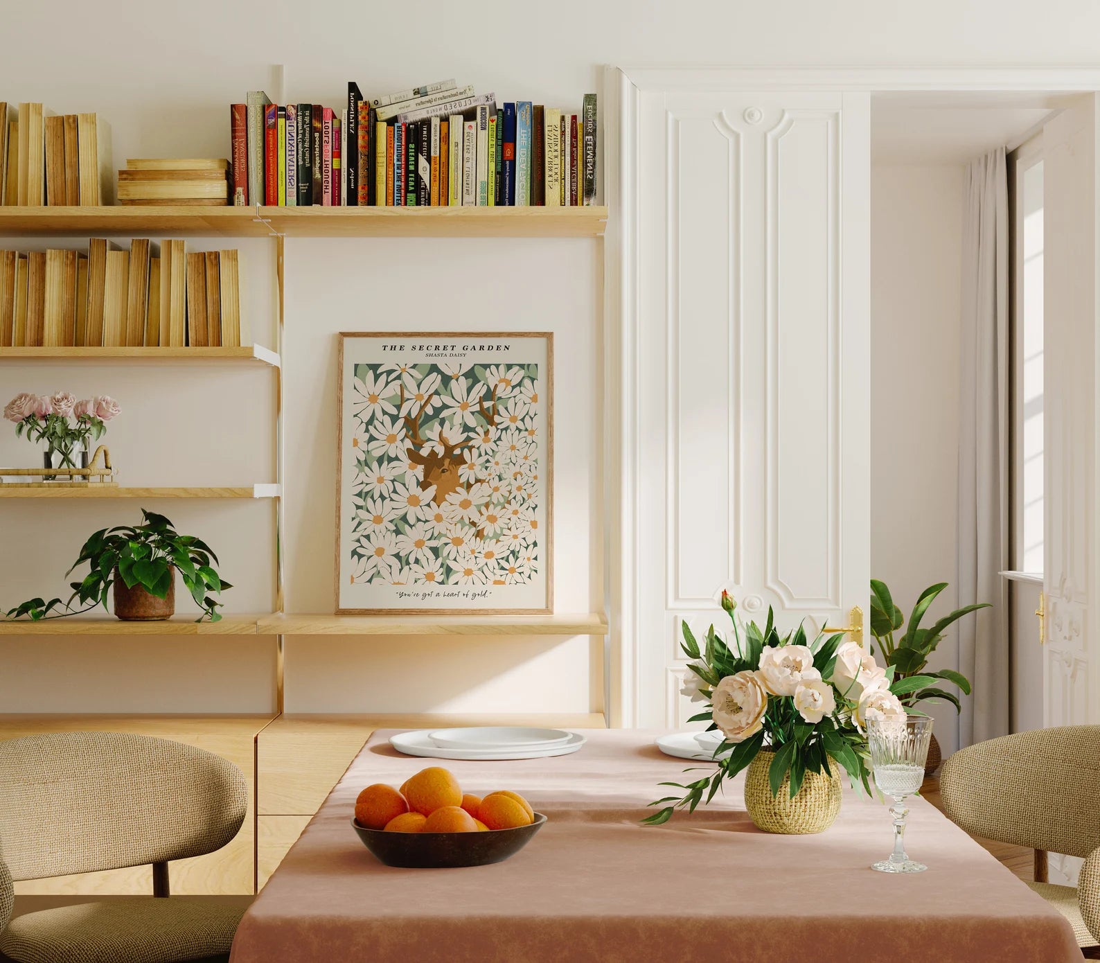 Vertical 3x4 Dining Table Frame Mockup