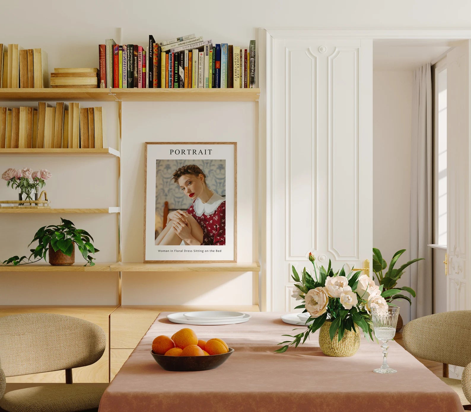 Vertical 3x4 Dining Table Frame Mockup