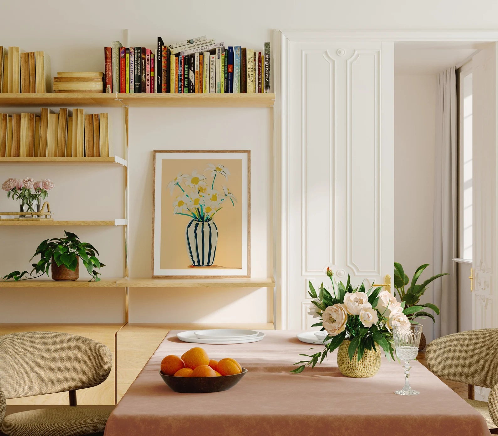 Vertical 3x4 Dining Table Frame Mockup