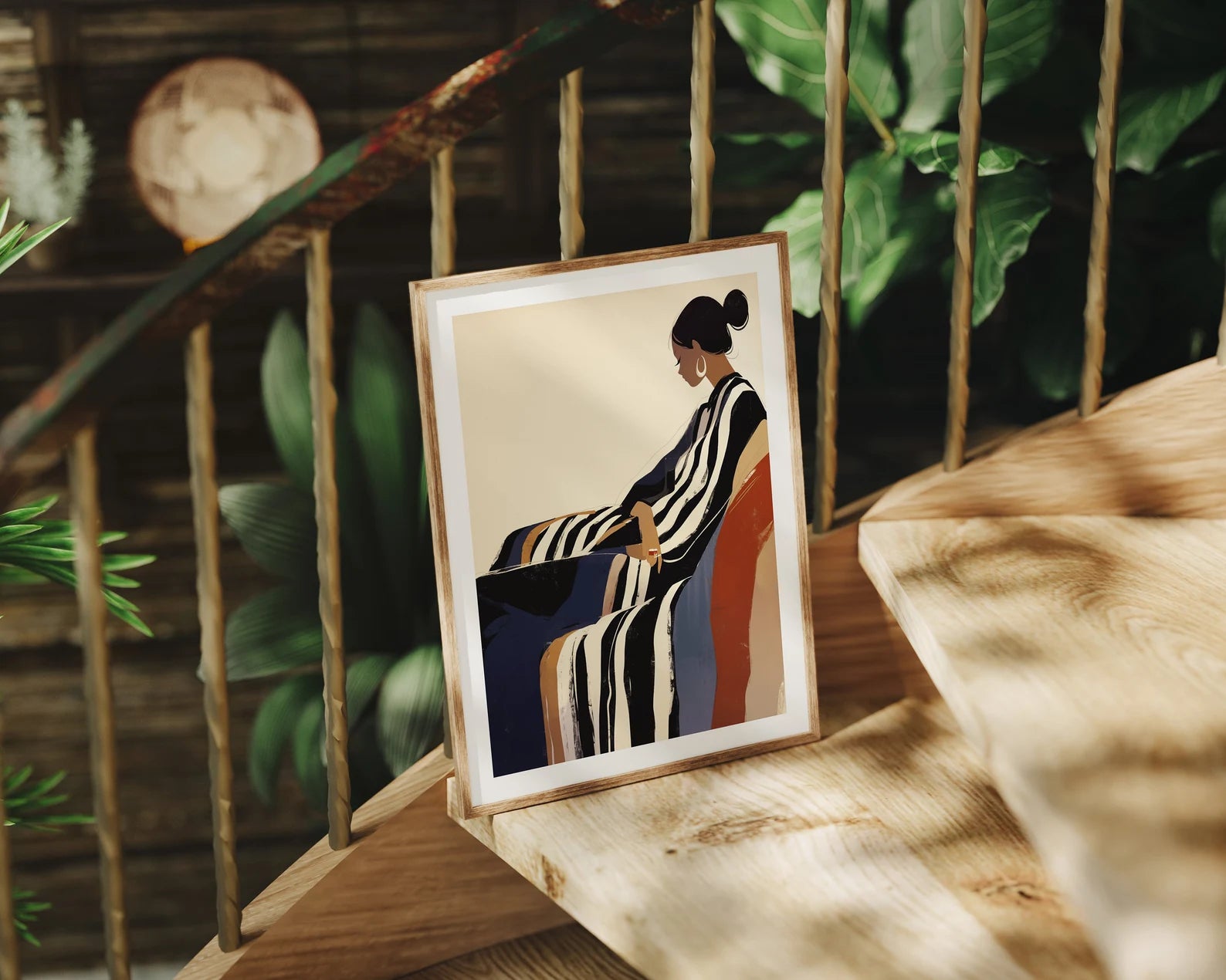 Vertical 3x4 Frame Mockup With Sunlight