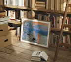 Horizontal 4x3 Library Frame Mockup With Sunlight