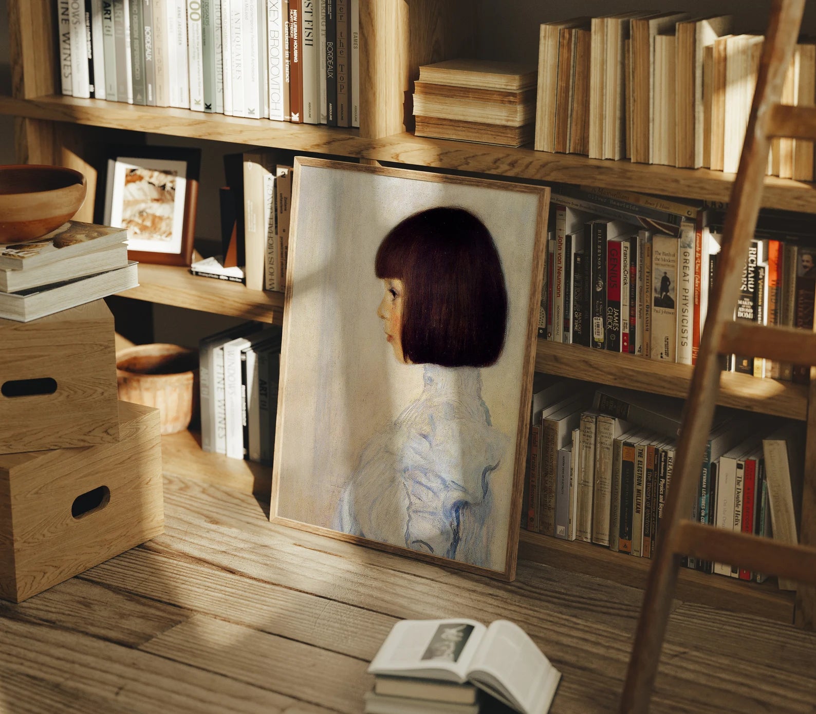 Vertical 3x4 Library Frame Mockup With Sunlight