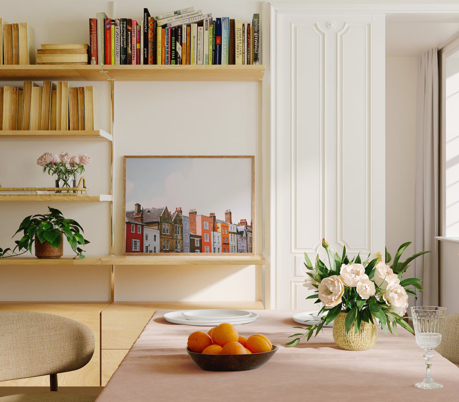 Horizontal 4x3 Dining Table Frame Mockup