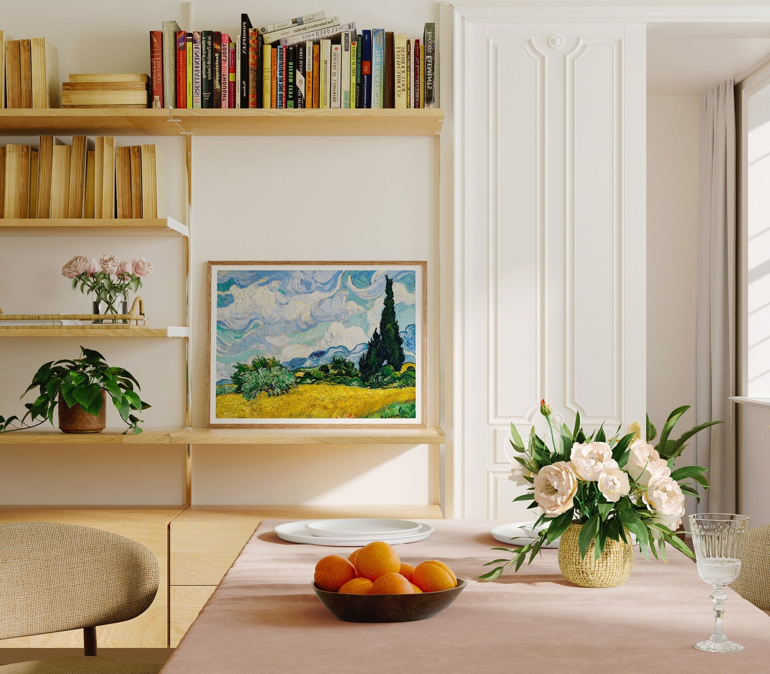 Horizontal 4x3 Dining Table Frame Mockup