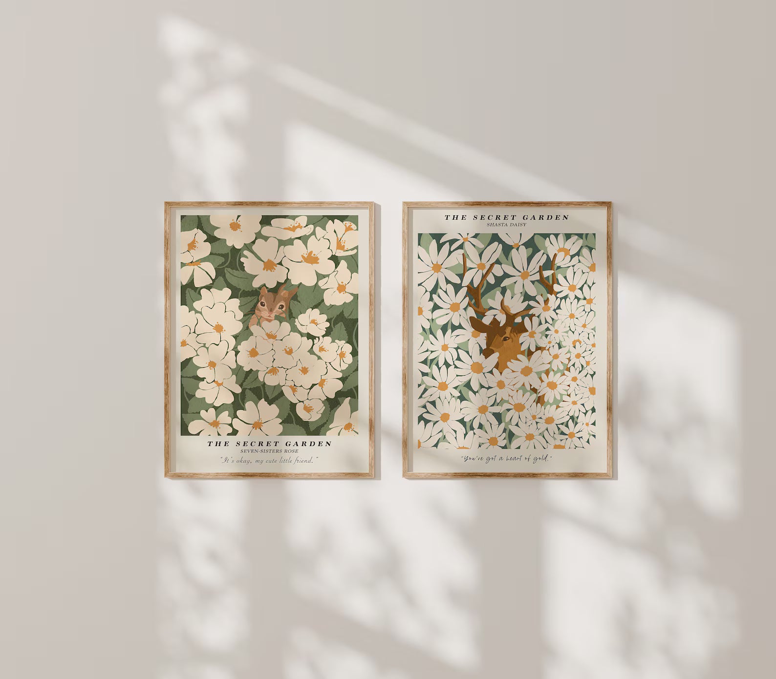 2 Vertical 3x4 Wall Frames Mockup With Sunlight