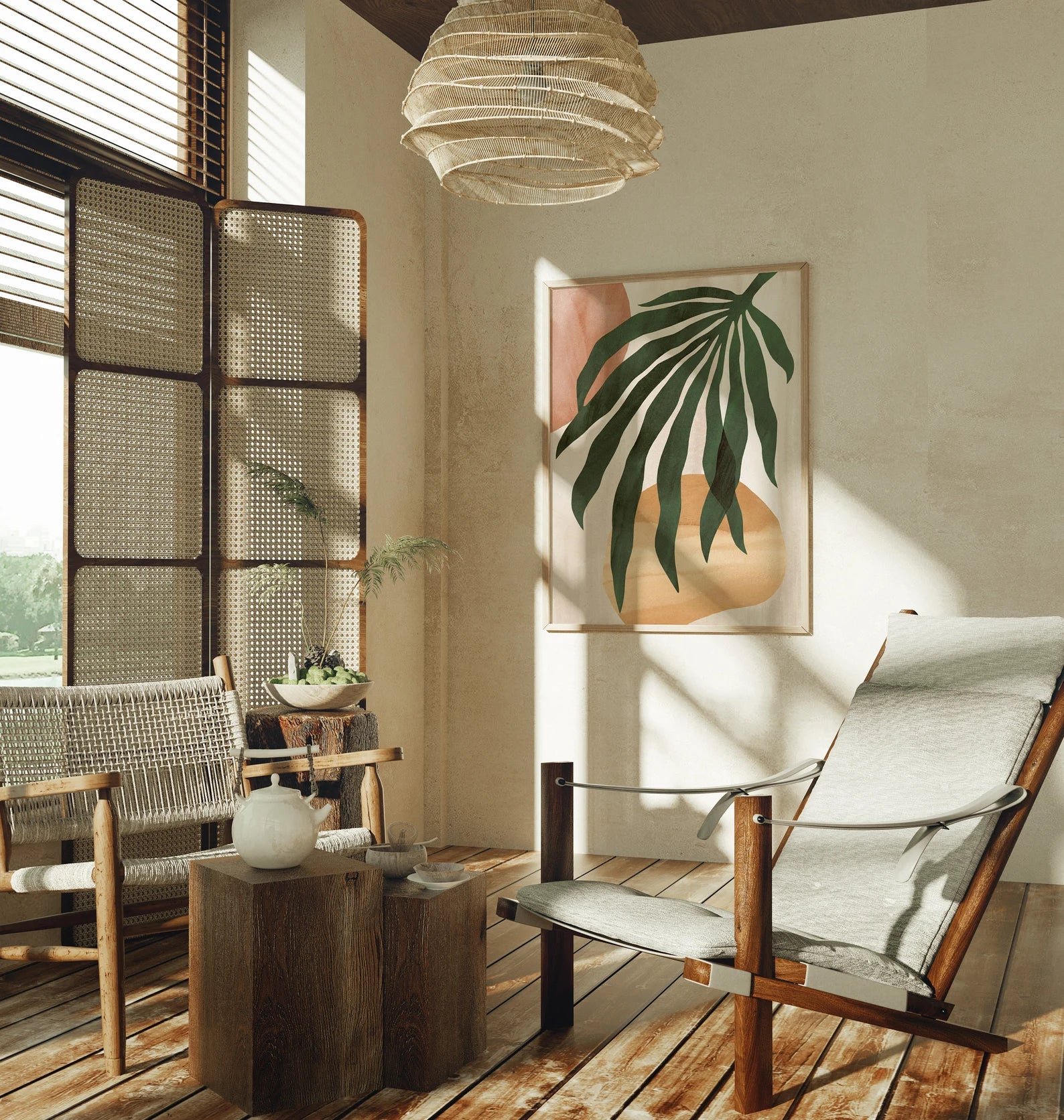 Vertical 3x4 Wall Frame Mockup With Sunlight