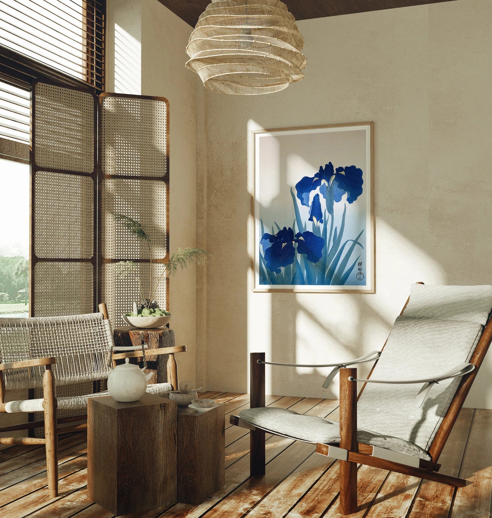 Vertical 3x4 Wall Frame Mockup With Sunlight