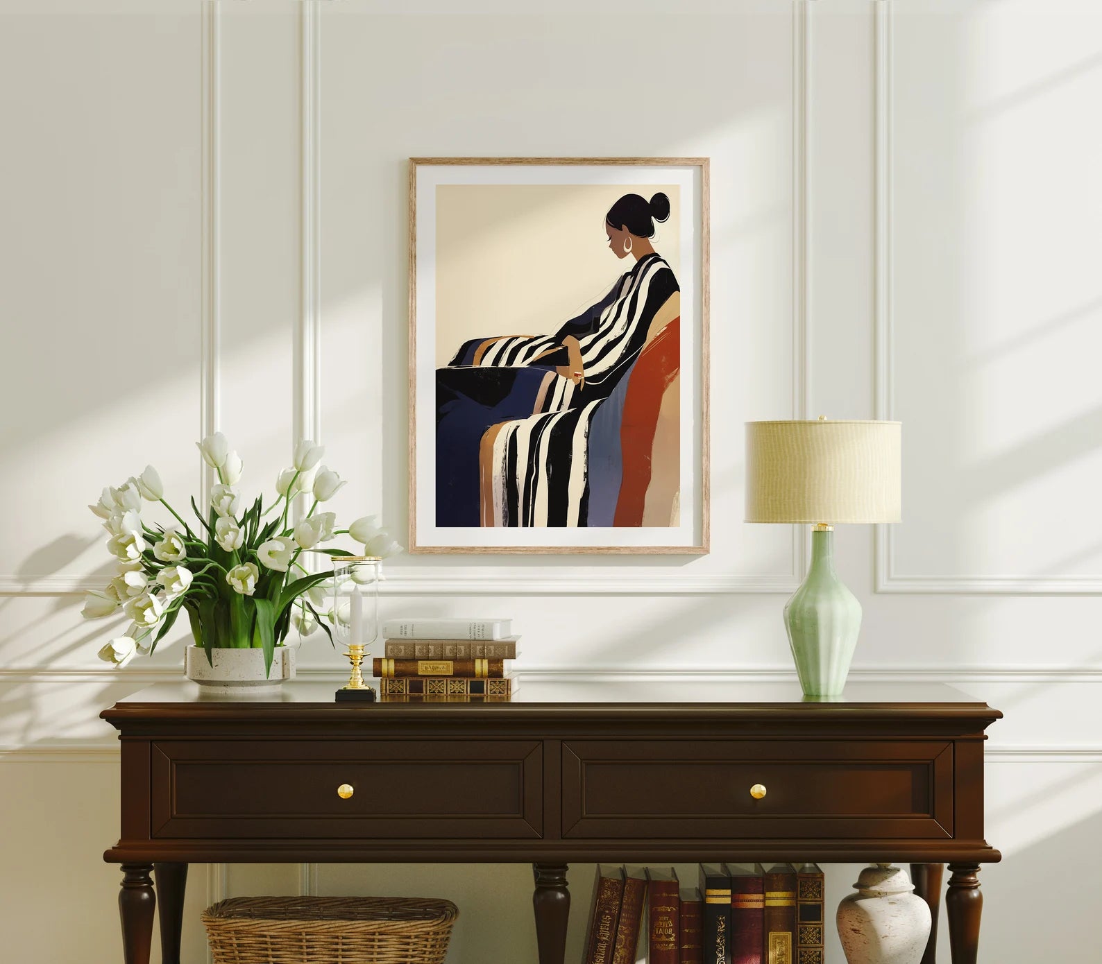 Vertical 3x4 Wall Frame Mockup With Sunlight