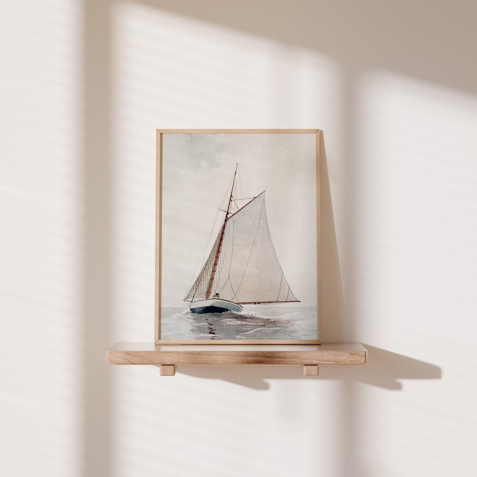 Vertical 3x4 Frame Mockup With Sunlight