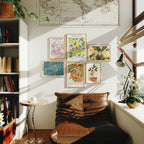 6 Wall Gallery 5x7 Frames Mockup With Sunlight