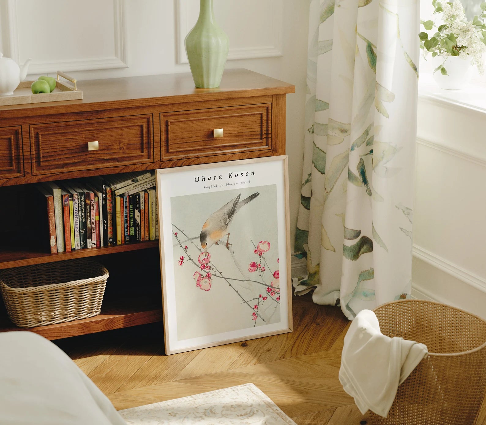 Vertical 3x4 Bedroom Frame Mockup With Sunlight