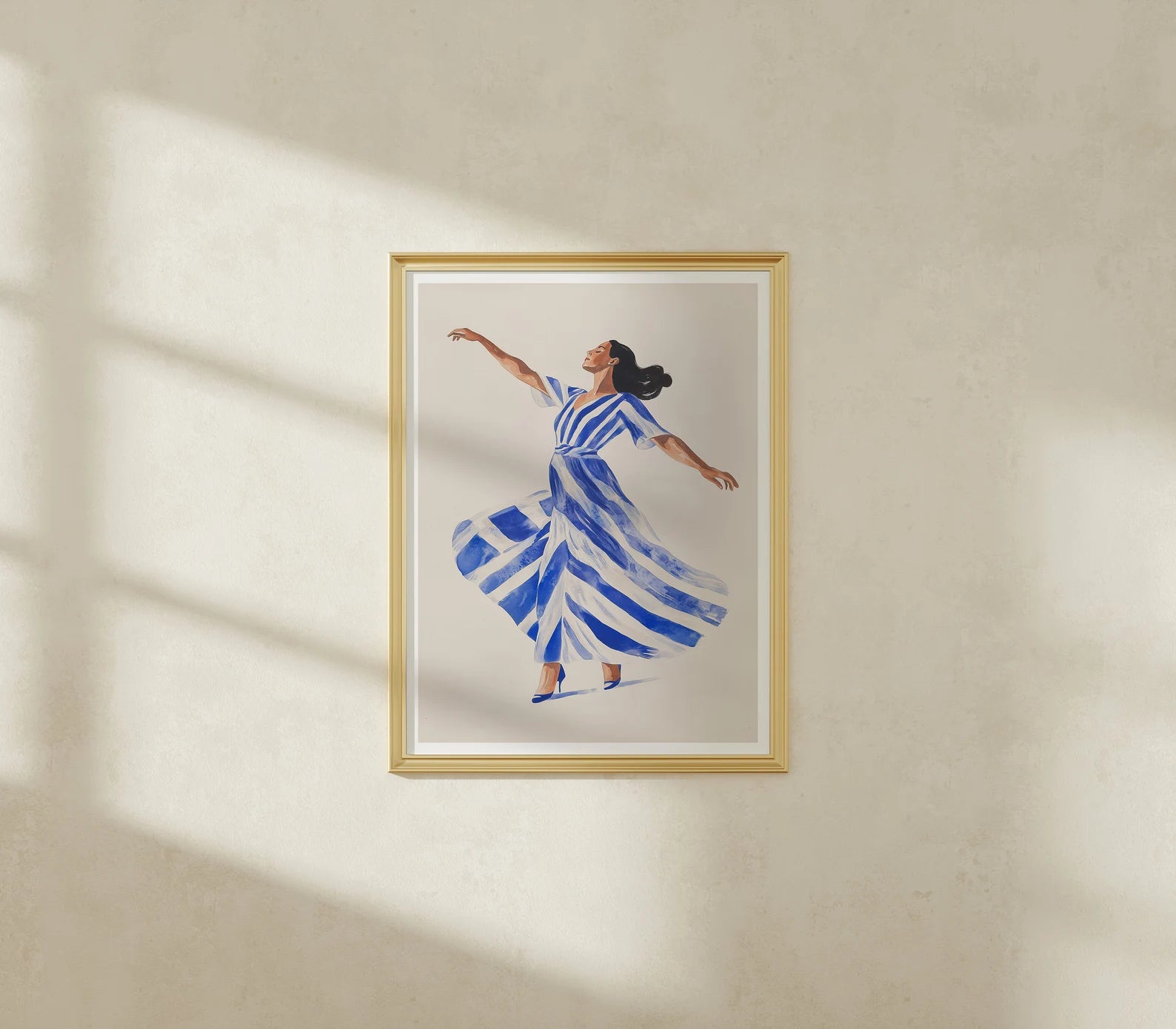 Vertical 3x4 Wall Frame Mockup With Sunlight