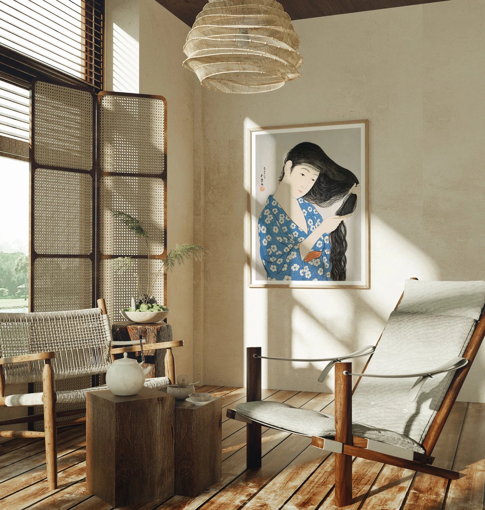 Vertical 3x4 Wall Frame Mockup With Sunlight