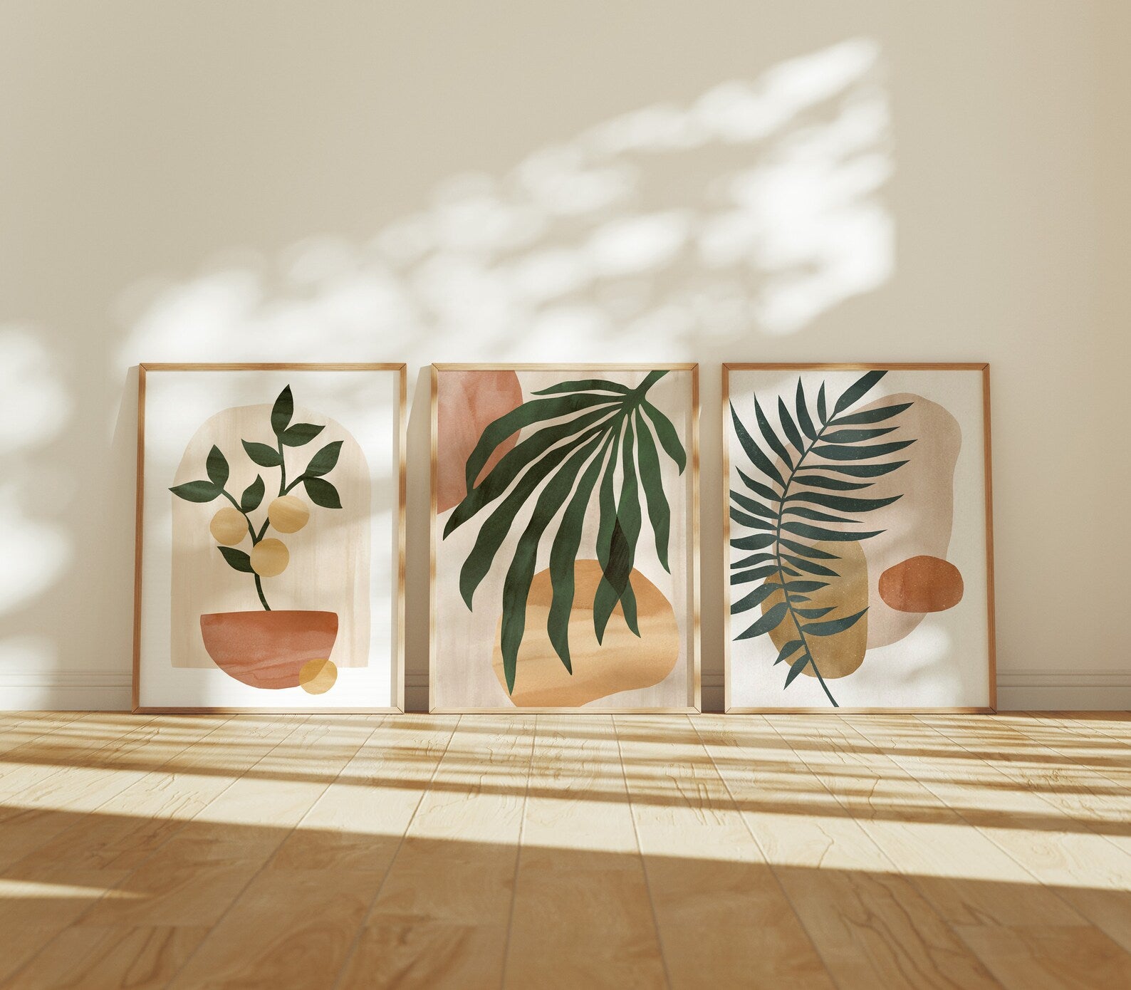 3 Vertical Frames Mockup With Sunlight