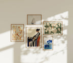5 Wall Gallery 5x7 Frames Mockup With Sunlight