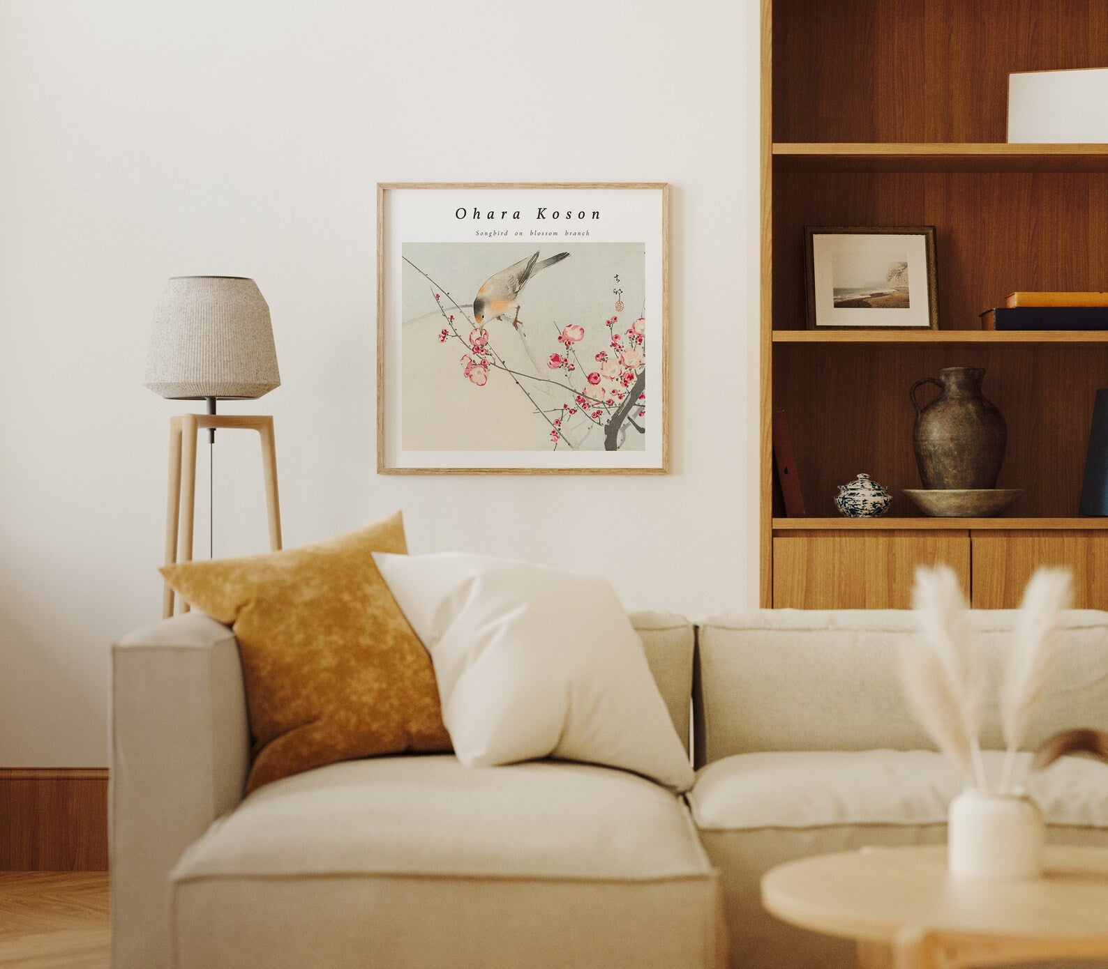 Square Living Room Wall Frame Mockup