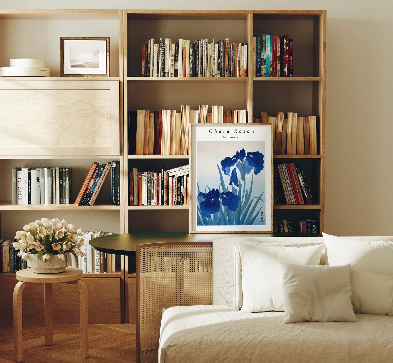 Vertical 3x4 Living Room Frame Mockup With Sunlight