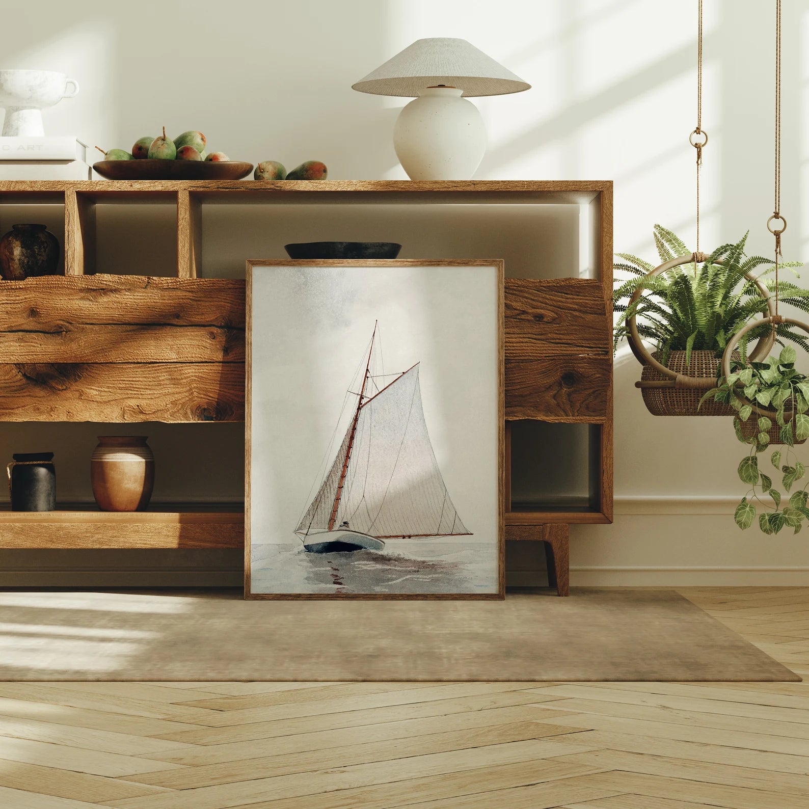 Vertical 3x4 Frame Mockup With Sunlight