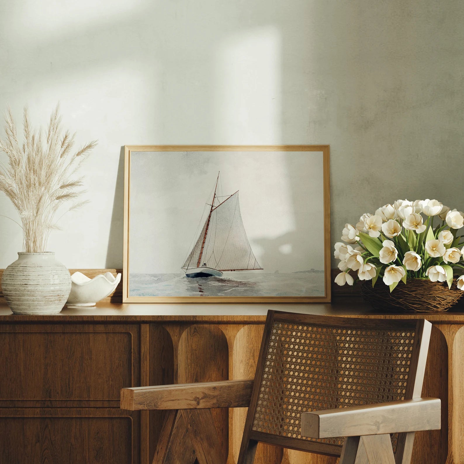 Horizontal 4x3 Frame Mockup With Sunlight