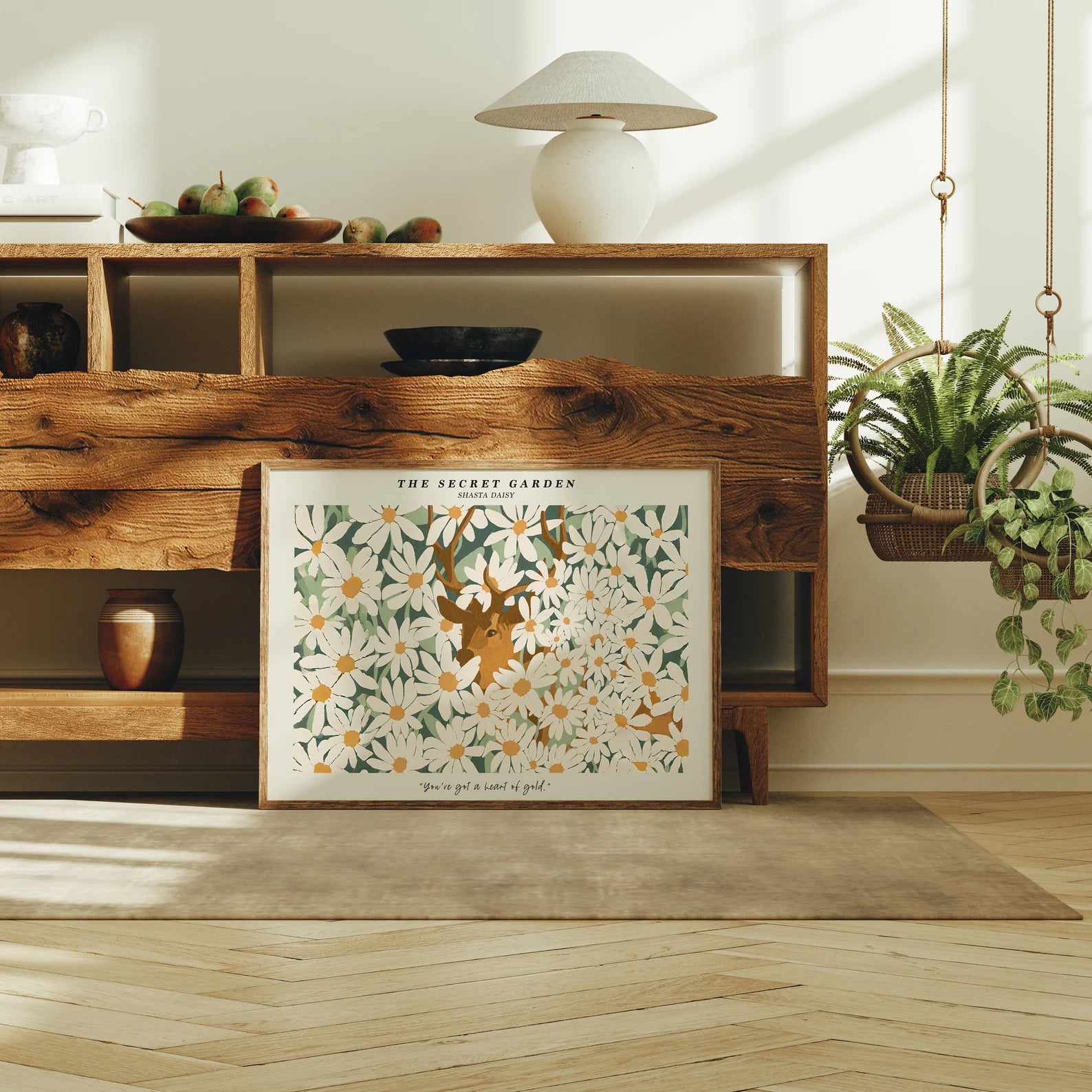 Horizontal 4x3 Frame Mockup With Sunlight