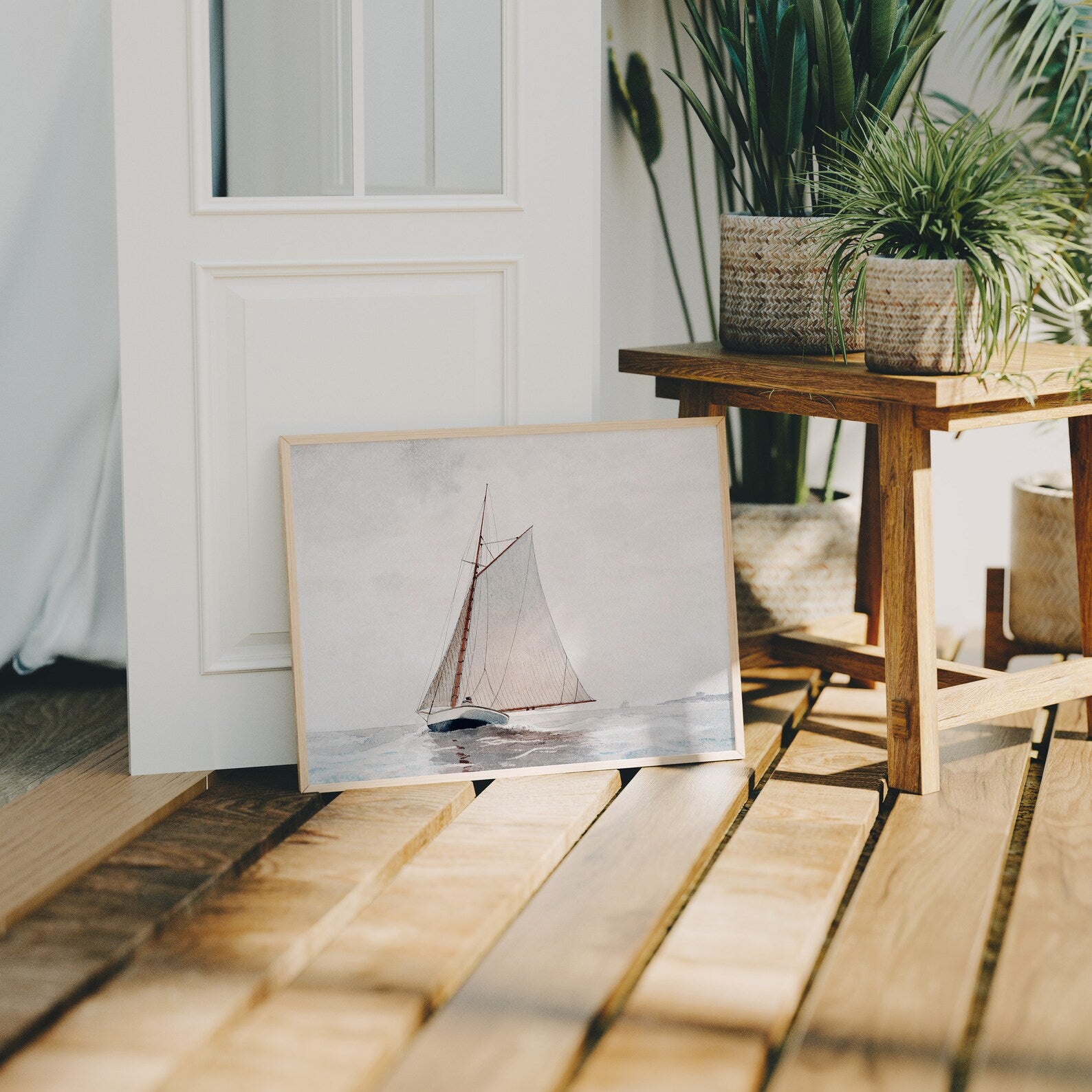 Horizontal 4x3 Frame Mockup With Sunlight