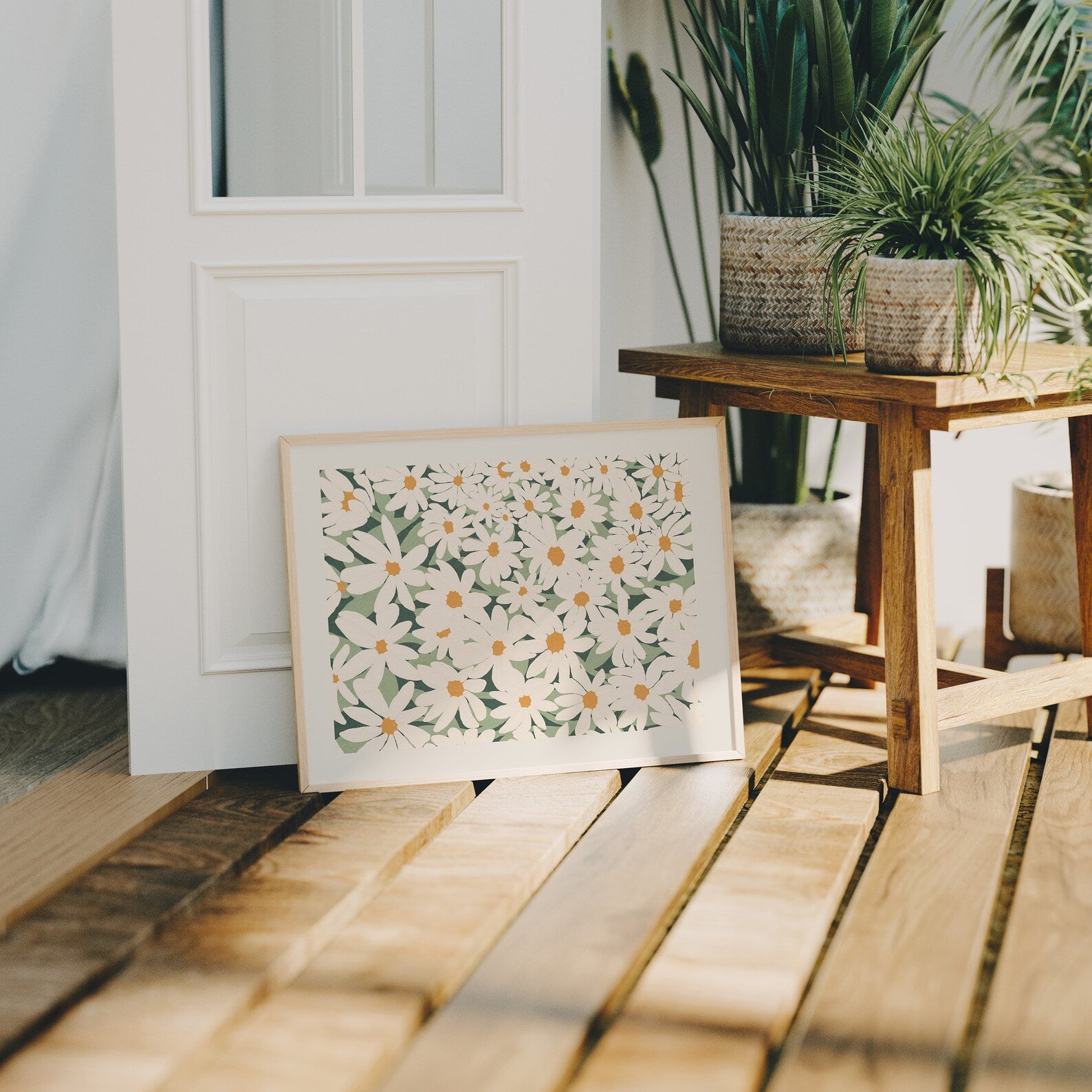 Horizontal 4x3 Frame Mockup With Sunlight