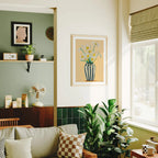 Vertical 3x4 Living Room Wall Frame Mockup With Sunlight