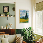 Vertical 3x4 Living Room Wall Frame Mockup With Sunlight