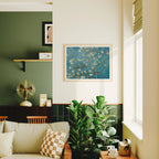 Horizontal 4x3 Living Room Wall Frame Mockup With Sunlight