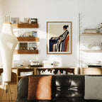 Vertical 3x4 Living Room Wall Frame Mockup With Sunlight