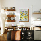 Vertical 3x4 Living Room Wall Frame Mockup With Sunlight