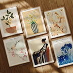 6 Vertical 3x4 Frames Mockup With Sunlight