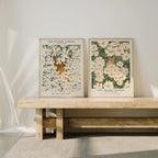 2 Vertical 3x4 Frames Mockup With Sunlight