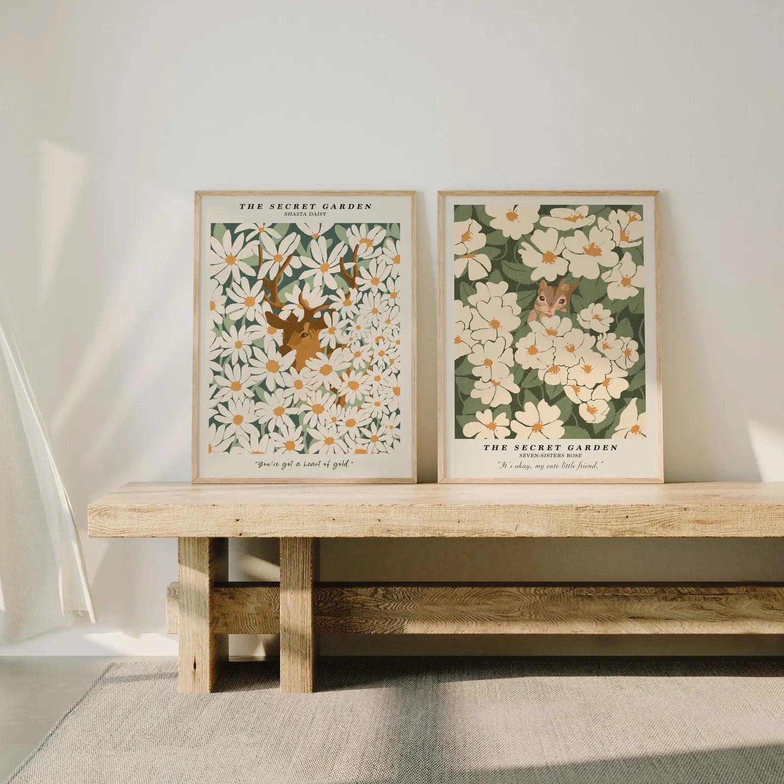 2 Vertical 3x4 Frames Mockup With Sunlight